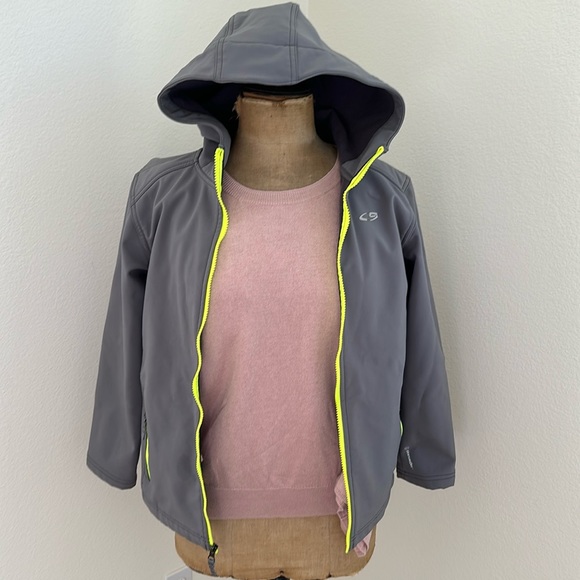 C9 champion - Grey “VentureDry” hooded jacket with neon zipper - size 12-14 L - Picture 4 of 13